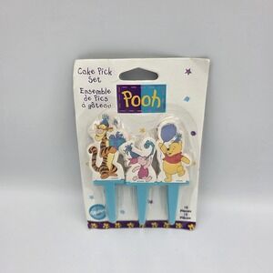 Wilton Winnie The Pooh Cake Pick Set 12 Cupcake Decorations Piglet Tigger 1997